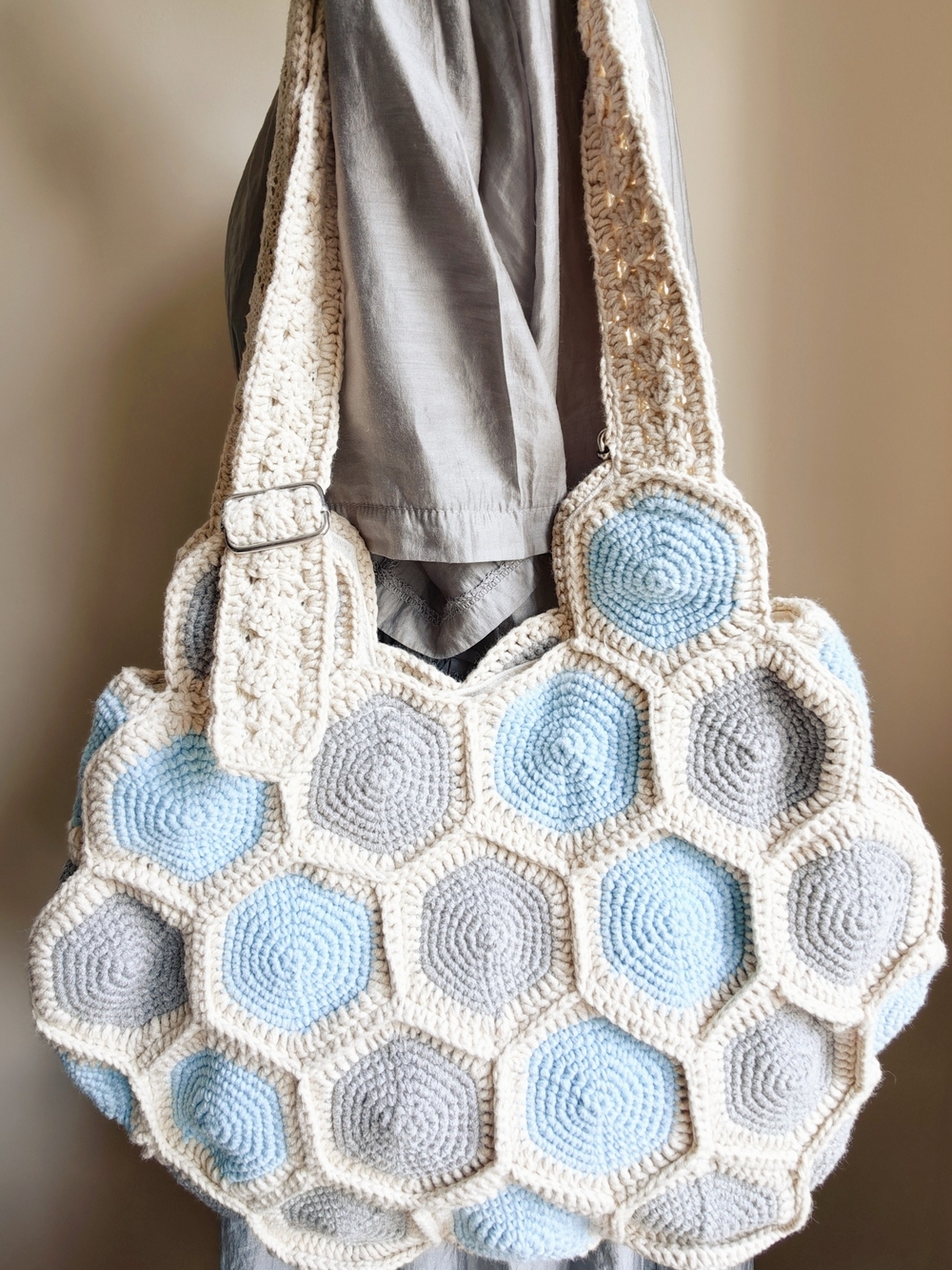 Handmade Crochet Shoulder Bag, Boho Purse - Picture 6 of 12